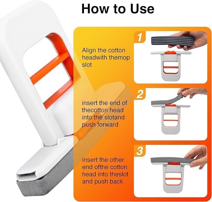 Image of Mini Foldable Sponge Mop, Self-Squeeze Desktop Mop for Small Spaces, Wet & Dry Portable Cleaning Tool for Kitchen Countertops, Bathroom Sink, Glass, Car, RV, Dorm Room