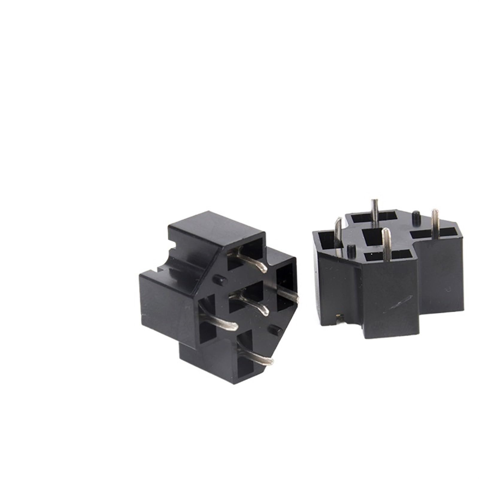 2 uds enchufe de relé automotriz 40A placa de circuito de soldadura Pin Universal enchufe de cinco agujeros PCB tipo flor de ciruelo