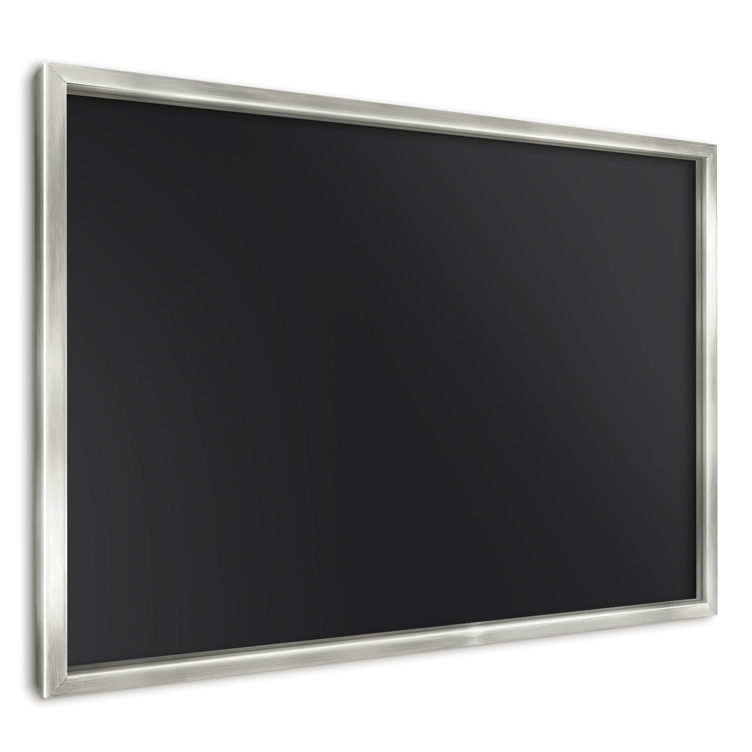 Panel Magnético Informativo 60x40 cm | Marco Plateado | Negro | Montaje Fácil | Pizarra de Pared | Para Restaurante y Bar | Expositor para Menú, Ofertas del Día