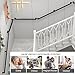 DMCHENGMA Handrail - Complete Kit, Black Metal Wrought Iron Banister Non-Slip Balustrade Square Pipe Stair Railings, Wall Mounted Support Rod (Size : 2.3 FT)