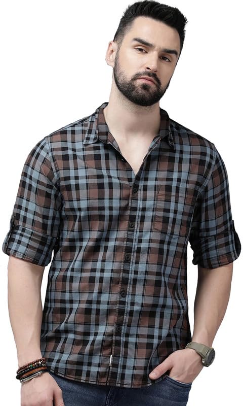 U-TURNU-Turn Casual Shirt for Men|| Shirt for Men|| Stylish Latest Shirt for Men || Printed Checkered Shirt for Men