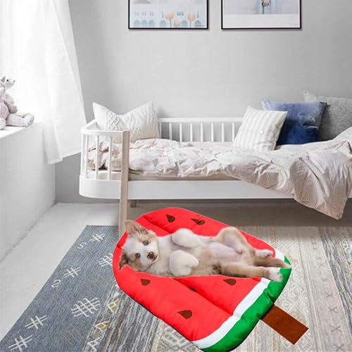 alfyng Almofada para cães de estimação, gato, cachorrinho, portátil, lavável, tapete com estampa de