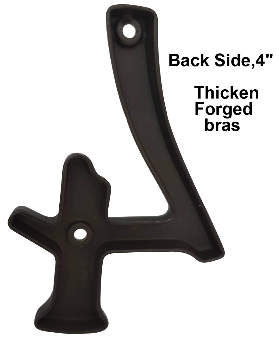 Solid Brass House Numbers - 4" & 6" Venetian Bronze Made In Taiwan