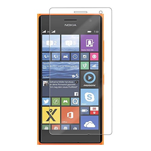 [2 Packs] Lumia 730 Mirror Screen Protector, Lumia 735 Tempered Glass Screen Protector, Anti-Scratch HD Clear Screen Protector Screen Guard for Nokia Lumia 730, Nokia Lumia 735