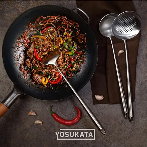 Set de Wok de Acero Carbono YOSUKATA 14 pulg con utensilios miniatura 2
