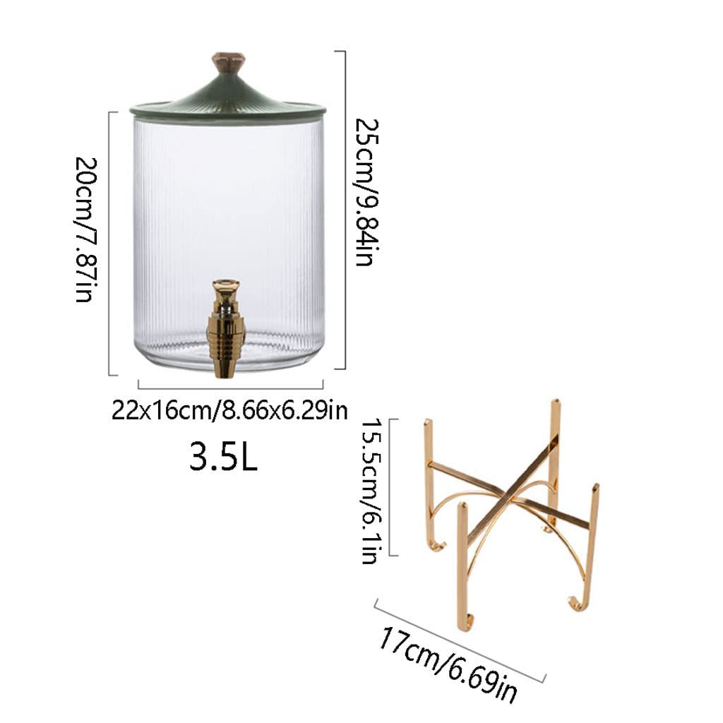 SIRWAX Drink Dispenser Glass Cold Kettle Home Decor Large Capacity Water Jug Cup Kettle Outdoor Party Picnic Juice Dispenser Easy Dispensing