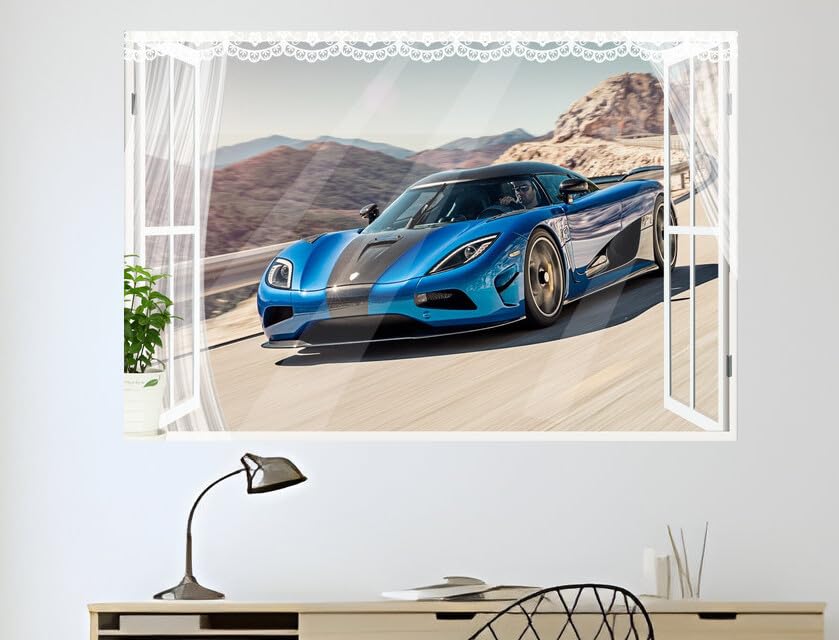 JZZB15944 Koenigsegg Agera| Self-Adhesive Open Window Wall Sticker