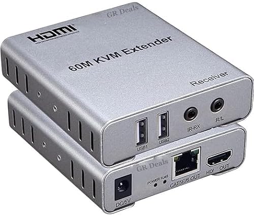 60M KVM HDMI Extender via CAT5E/CAT6 RJ45, 1080P | 60M KVM HDMI Extender via CAT5E/CAT6 RJ45, 1080P