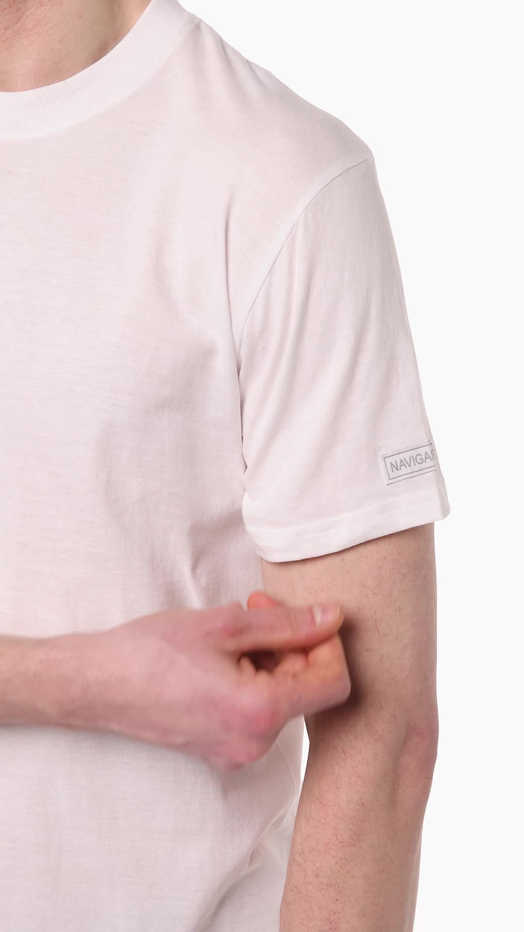 3 Maglie Manica Lunga Uomo Cotone bielastico Girocollo COVERI Art. ET1004 (3/S, Bianco