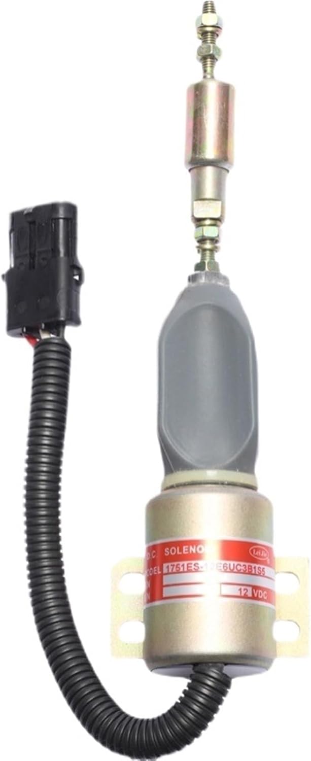 Excavator Accessories Stop Fuel Cut-Off Switch 1751ES-12E6UC3B1S5 SA-4273 12V 24V flameout Solenoid Valve(12V)