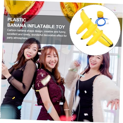Banane gonflable PVC jaune accessoire de piscine géant