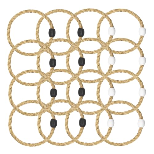 DONZWIYES 16 Pack Sisal Rope Ring Toss Game Replacement Parts