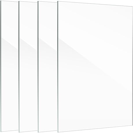 5x7 Glass Replacement Sheets for Picture Frames Set of 4, 5x7 Real High-Definition Glass Cover