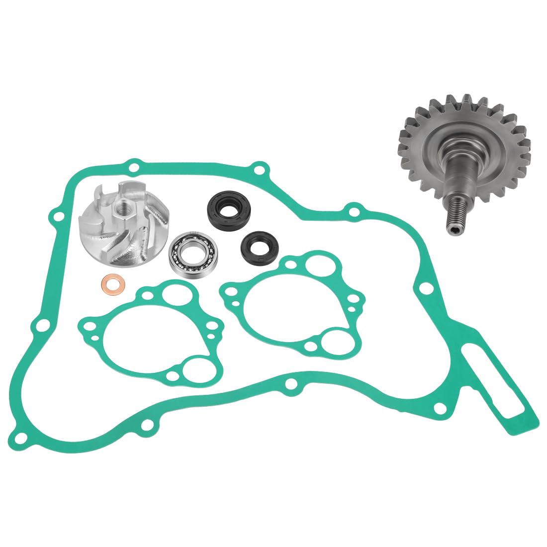 Kit revisione pompa acqua con girante albero ingranaggio guarnizioni adatto per Honda CR125R 1997-2004 19240-KZ4-A90