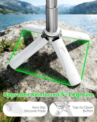 CloudValley Magnetic Selfie Stick & Mini Tripod, 360° Rotation Extendable Handheld Stabilizer/Camera Grip with Remote, 5 in 1 Portable Phone Stand for iPhone/Android, Travel Vlog, Live Stream, White - image 7