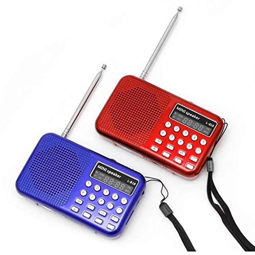 Digital Radio Fm Tragbarer Mini Fm Radio Lautsprecher Musik Player Teleskopantenne Freisprecheinrichtung Empfänger Outdoor Sport,Blau