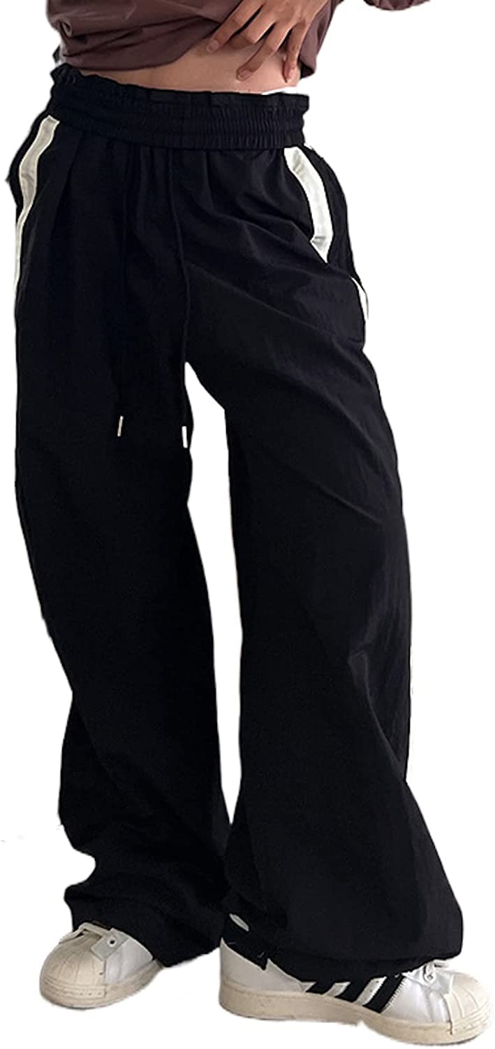 Pantalon cargo Y2K noir ample taille basse idéal pour vos sorties urbaines de style Harajuku - 4