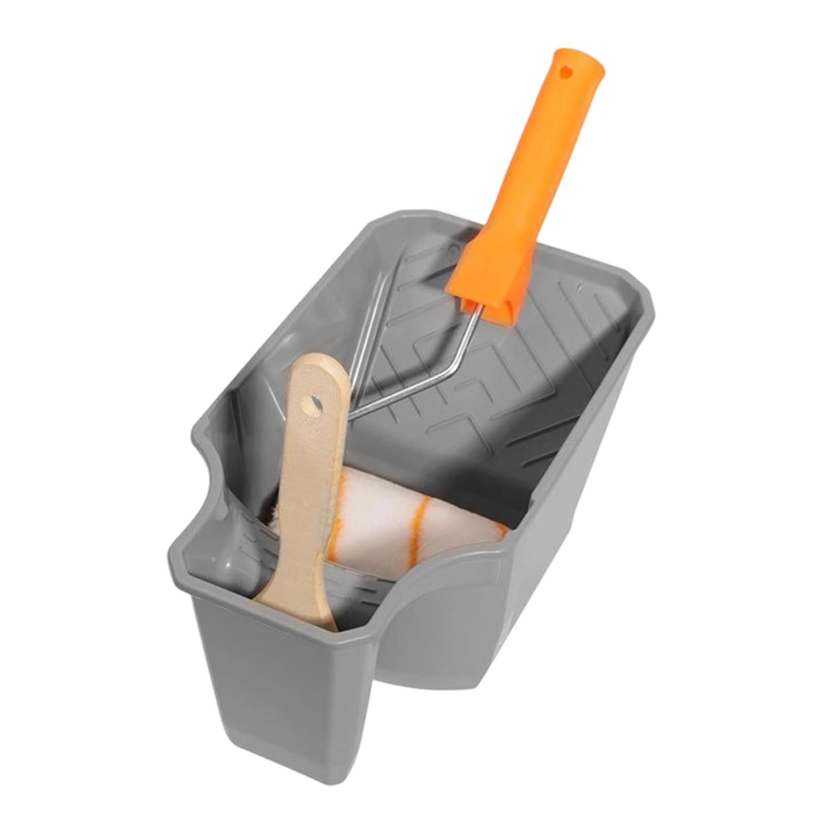 Limtula A Handheld Paint Loading Tray With Deep-Well Nd Textured Re For Roller Use Wall Projects Wall Repair Paint Tray Compact Roller Hand Held Indoor Painting Well Repaint Tool Home Renovation