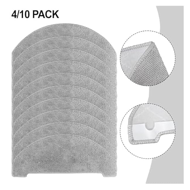 Mop Cloth Kit Wipes Cleaning Pad£¬Compatible for Cleanova£¬W7 W11 Robot Vacuum Cleaner Sweeper Accessories(4 Pack)