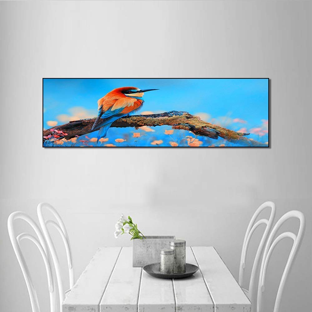 ZD-DZ Birds On The Branches Dream Creative Nordic Decorative Painting Canvas Painting Core Abstract Handmade Oil Painting 40cm*160cm Art classic