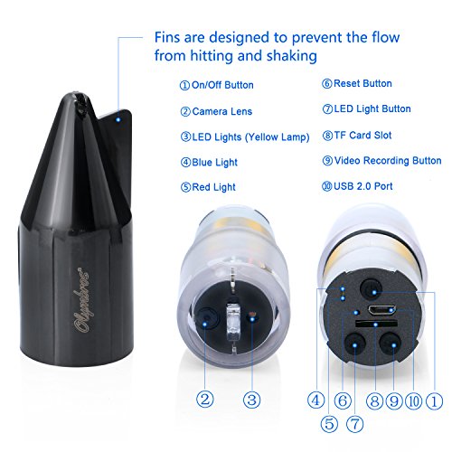 Image of Underwater Fish Camera Professional Fishing Video Recorder System Day and Night Version Waterproof Fishing Watcher Underwater Research with Rechargeable Battery