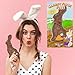 Fruidles Large Easter Chocolate Bunny Holiday Treats, Decorated Solid Smooth Milk Chocolate, Party Bag Fillers, Individually Boxed, Kosher Certified Dairy, 3oz Chocolate Bar (Single)