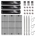 Criditpid Replacement Parts for Char Griller 5050, 5650, 2121, 3001, 5072, 2123, 2828, 3030, 4000, King Griller 3008 5252, Grill Grates Heat Plate and Burners for Char Griller 5050 Replacement Parts