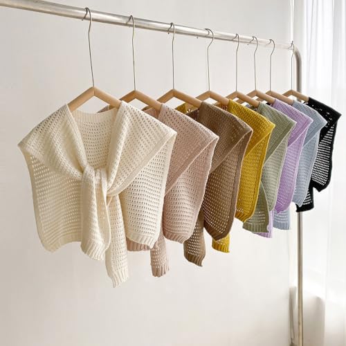 Sweater Shawl Wraps for Women Knitted Knotted Shawls Casual Scarf Cape Shoulder Tops Fashion Wrap for Travel4