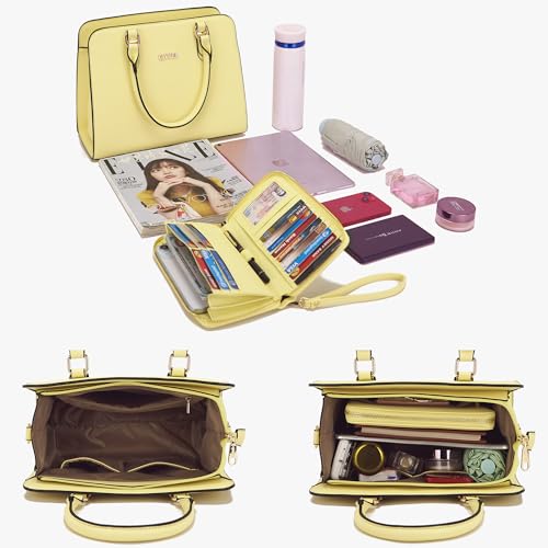 Image of Qiyuer Satchel Purses For Women Handbag And Wallet Set Tote Bag | Premium Vegan Leather,Matching Wallet,RFID Blocking,Work,Casual