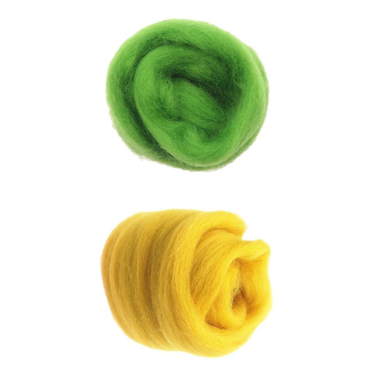 CALANDIS™ 2pcs Handmade Wool Top Fibre Roving for Needle Felting Materials | Roving Wool & Fibers | Spinning & Felting | Needlecrafts & Yarn-picture-17