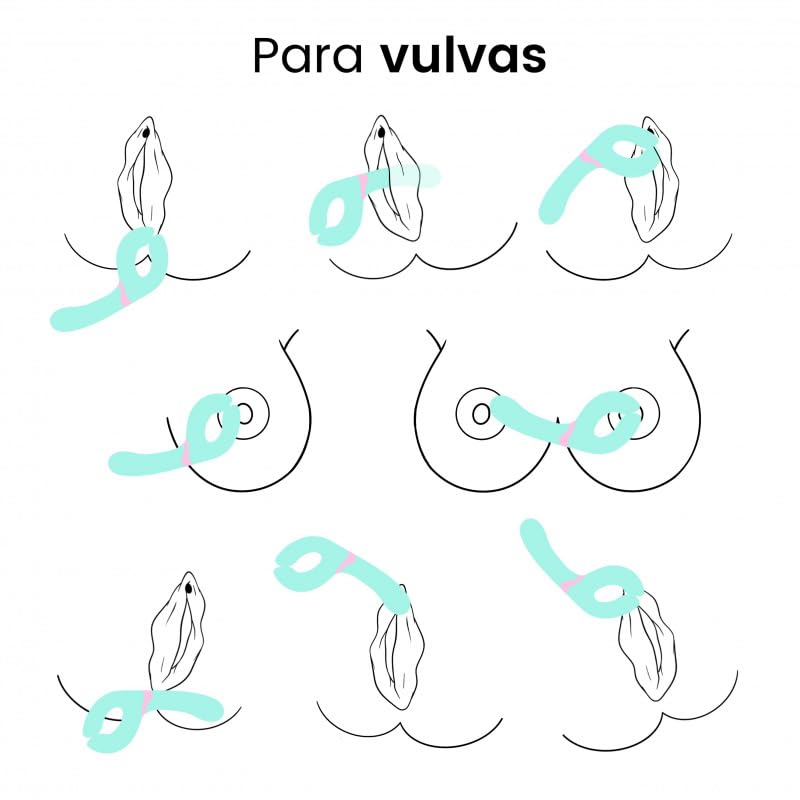 Kay, Vibrador para Parejas, Estimulación de Clítoris, Recargable USB, 7 Modos de Vibración, 3 Velocidades, Silicona y ABS (Azul)