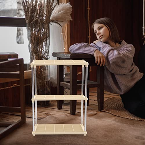 Generic 3 Tier Shelving Unit Shelf Shelving Units Plastic Storage Rack Modern Shelving Unit Bathroom Storage Shelf For Hallway, Bathroom, Living Room ( White ), Medium (40Hy155Buohe79Irgw148134X) #TOP6