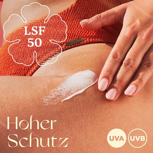 Hawaiian Tropic Glowing Protection Sunscreen Lotion, wasserfeste Sonnencreme mit LSF 50 UVA- + UVB-Schutz, tropischer Duft, mit Sheabutter, 180 ml – Bild 4