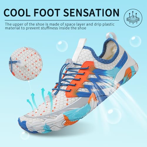 Image of Hike Barefoot Shoes for Womens Men Footwear,Pro Healthy&Non-Slip Water Shoe for Women Men, Wide Toe Running Shoes Boots Sneakers Unisex Designed for Walking,Running&Swimming Yoga, and Water Sports