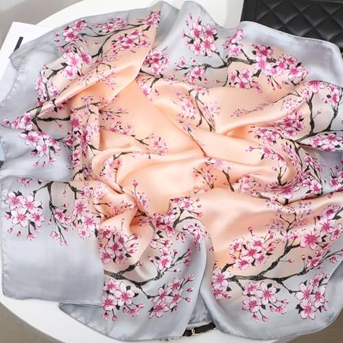 UTOWO 27.5in Silk Feeling Scarf Square Satin Hair Scarf Headscarf for Women Silk Bandanas Pocket Square4