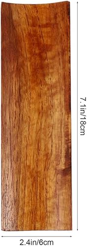 Miniatura 6 de BESTonZON Plato de sushi japonés de madera 2 piezas de sashimi de bambú para servir Geta, placa de sushi, plato de postre de frutas, bandeja de