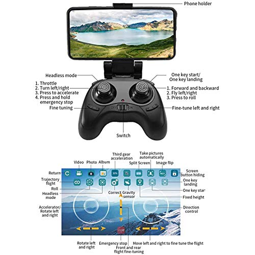 GAOFQ Faltbare Mini Drohne mit 4K HD Kamera für Kinder Erwachsene WiFi FPV RC Quadcopter mit Flugbahn, 3D Flips… – Bild 8