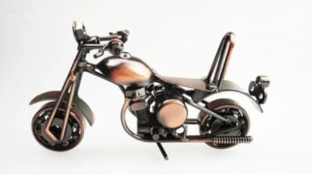 ViaAfsar Iron Model Bike Toy Vintage Bike Iron Vehicle Model for Office Showcase Display Home Desktop Decor Gift