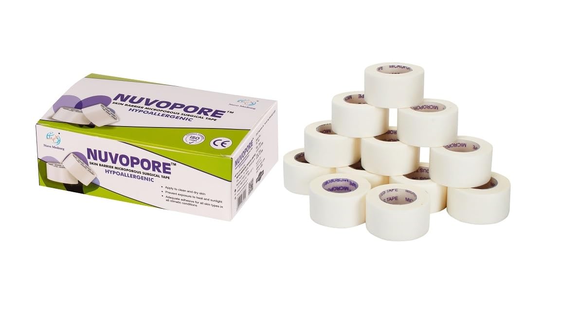 Nuvopore Microporous Surgical Tape 25 Mm X 9.1 Mtr (12 Rolls)