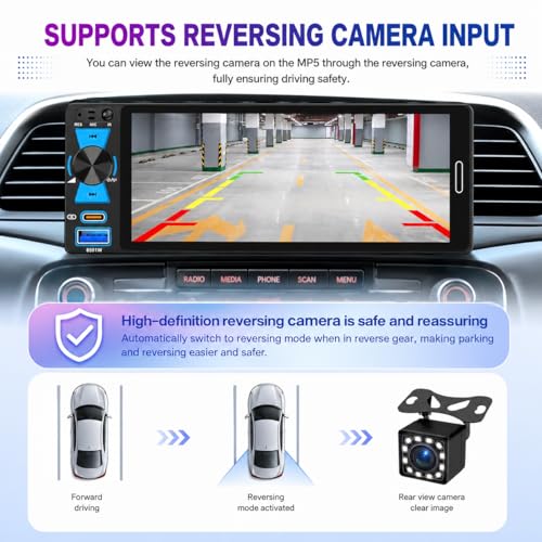 Radio para auto con pantalla táctil 6.5 pulg y CarPlay miniatura 4