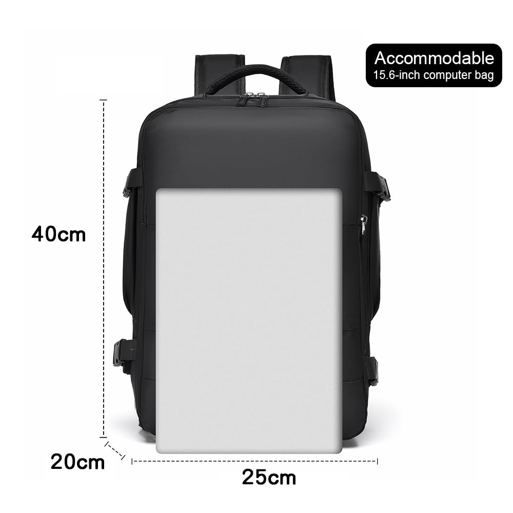 smallrun Mochila Viaje Cabina Avion 40x20x25 Mochila Cabina para Ryanair Maletas De Viaje Cabina Mochilas Mochila De Viaje Cabina 20L con Orificio De Carga Y Bolsillo
