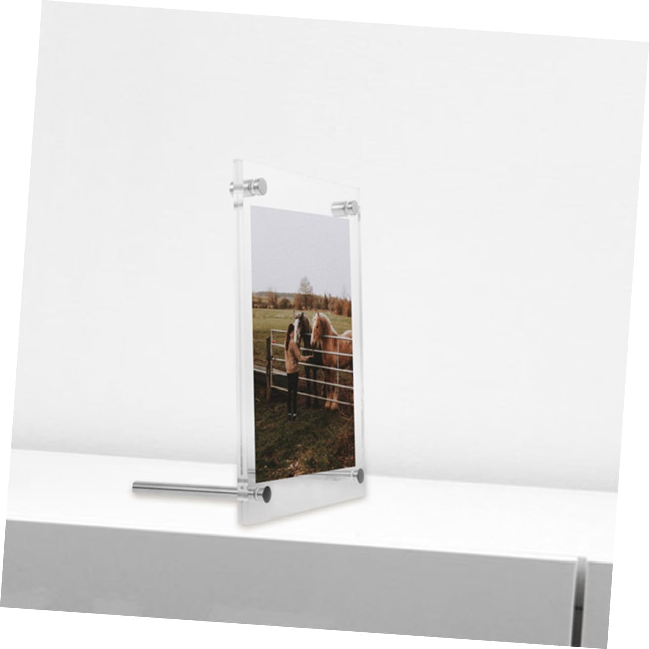 2pcs Acrylic Certificate Display Frame Business License Holder for Posters Photos Awards Elegant Design for Home Office Use