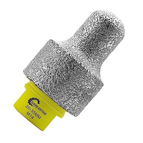 Diamond Finger Milling Bits 20-35mm for Enlarging Shaping Beveling Existing Holes in Ceramic Tile Porcelain Marble Granite Artificial Stone M14 Thread SANLEETEK