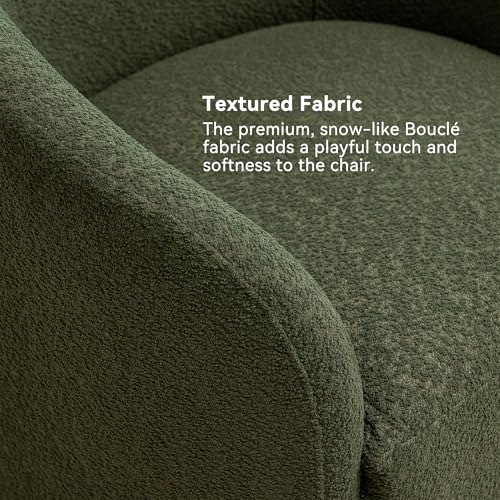 Sillón Bouclé Giratorio Verde Plegable miniatura 5