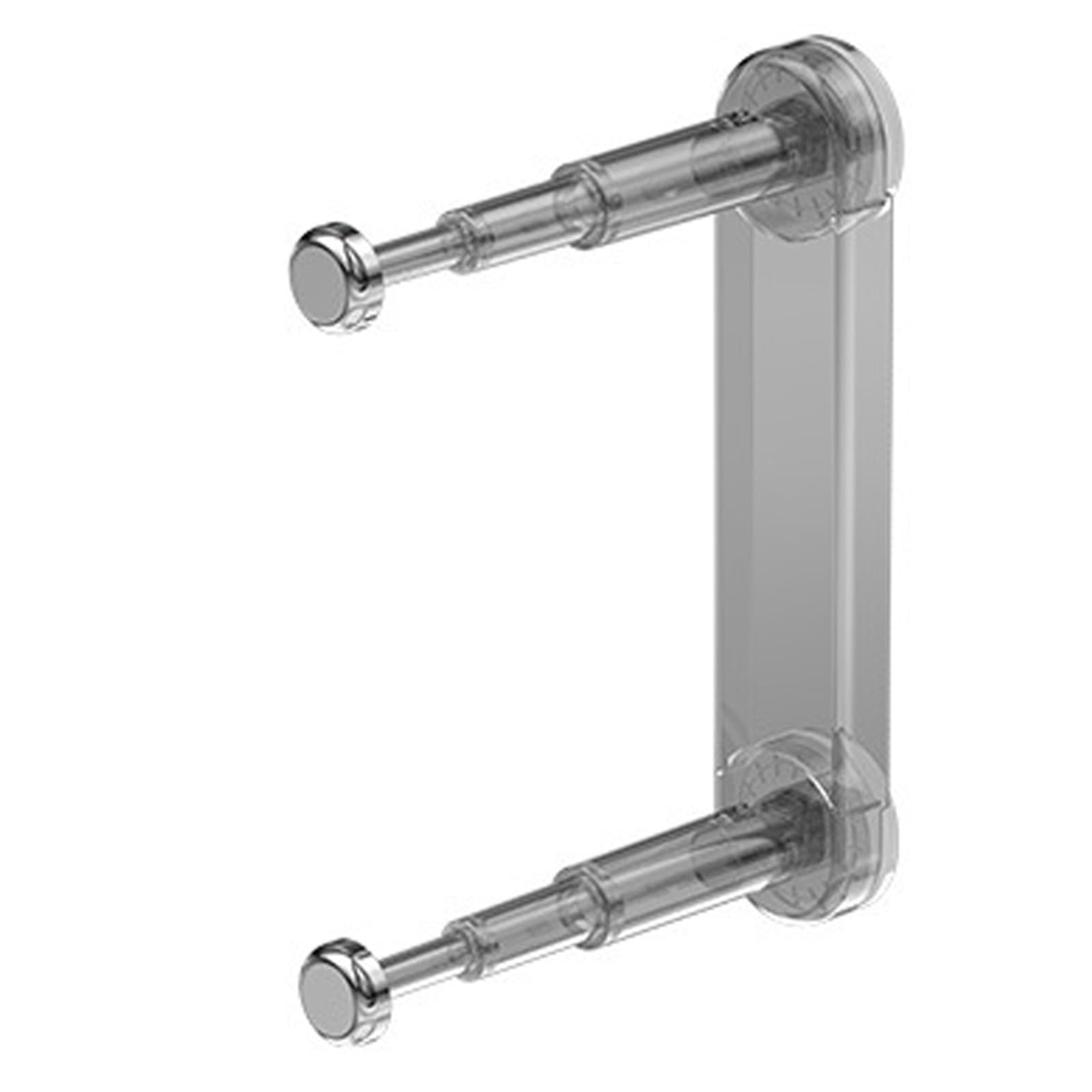 Ywluuoo Translucent Silver Without Drilling Suction Cup Clothes Rack Storage Organizers For Bathroom Kitchen Bedroom Versatile Hanging Solution Home Organizers