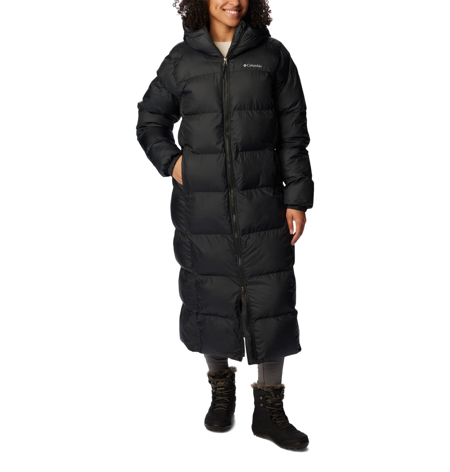 Columbia Women's Puffect Ii Long Jacket, Black, Size L, Women