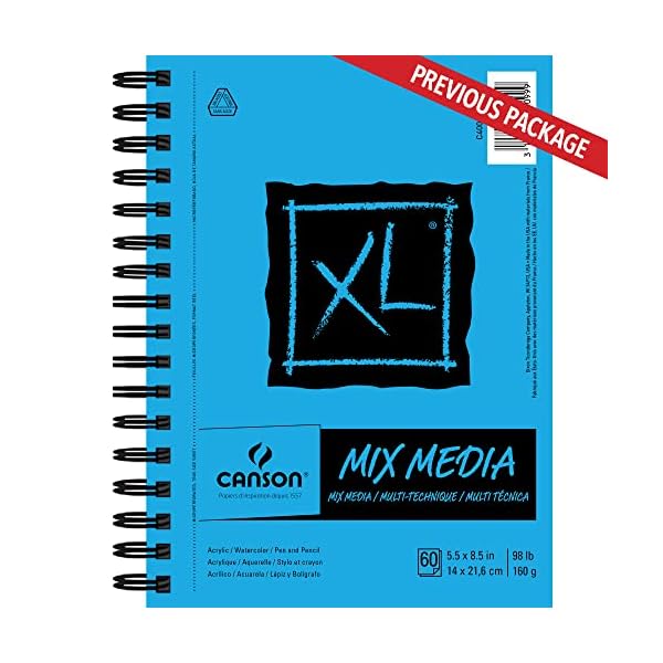 Canson XL Mix Media Zeichenblock für Mischtechnik, 0, 5.5"X8.5" – Bild 3