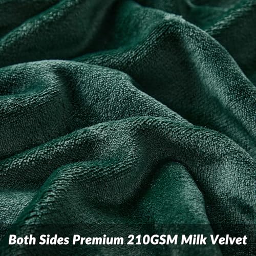 Image of WARMDERN Emerald Green Velvet Duvet Cover Set Full Size, Luxury Milk Velvet Bedding Duvet Cover with Zipper Closure, 3pcs Ultra Soft Duvet Covers for All Seasons, 80 inch x 90 inch, Emerald Green