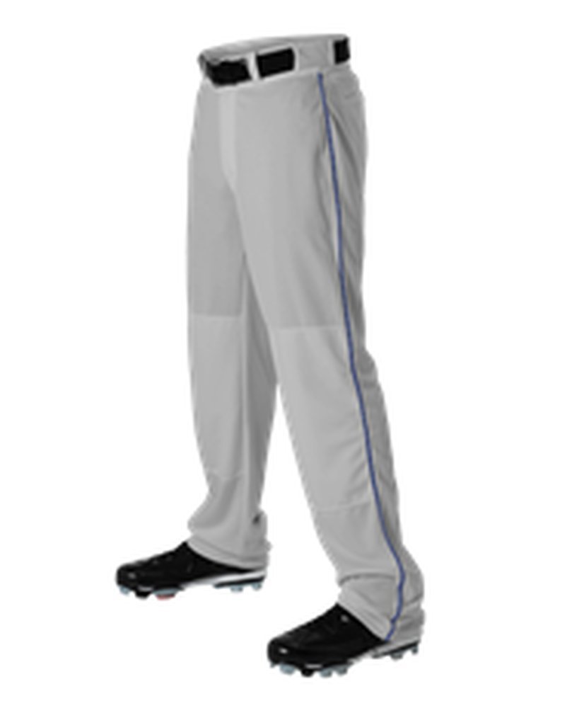 Alleson Adult Baseball Pant with Braid Grey, Royal 2X 605WLB 605WLB-GRRO-2X