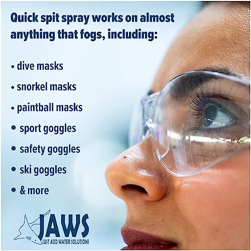 Jaws Quick Spit Spray Antivaho para Gafas de Natación, Máscara de Snorkel y Buceo, Fabricado en EE.UU. miniatura 3